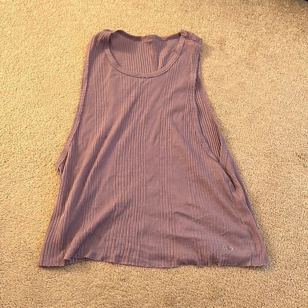 Alo Purple Tank Medium cropped. New
